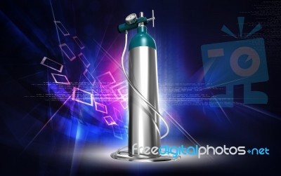 Oxygen Cylinder Stock Image