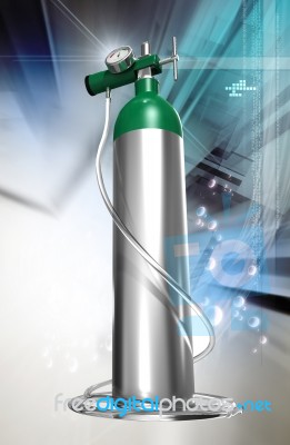 Oxygen Cylinder Stock Image