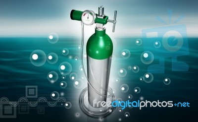 Oxygen Cylinder Stock Image