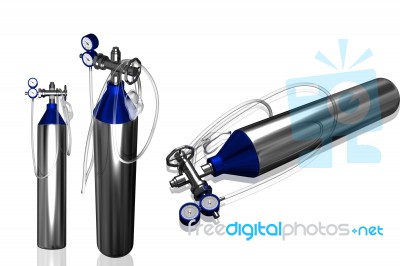 Oxygen Cylinders Stock Image