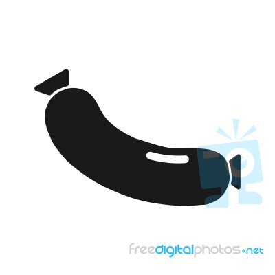 Packed Sausage Symbol Icon  Illustration On White B Stock Image