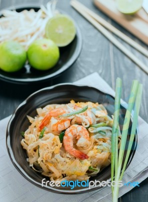 Pad Thai Stock Photo