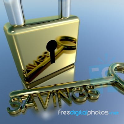 Padlock With Savings Key Stock Image