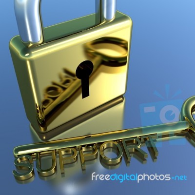 Padlock With Support Key Stock Image