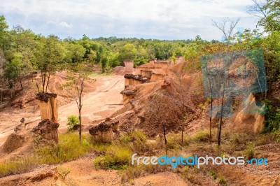 Pae Muang Pee Royal Park, A Natural Architecture At Phrae, Thail… Stock Photo