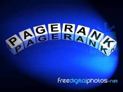 Pagerank Dice Refer To Page Ranking Optimization Stock Image