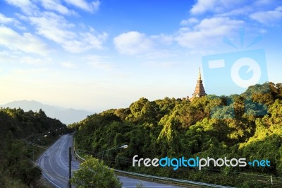 Pagoda At Inthanon Mountain Stock Photo