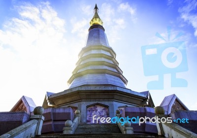 Pagoda At Inthanon Mountain Stock Photo