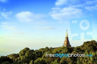 Pagoda At Inthanon Mountain Stock Photo