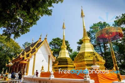 Pagoda At Thai Temple Stock Photo