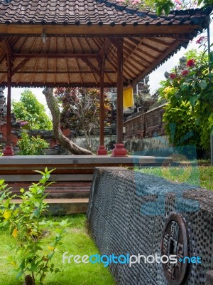 Pagoda In An Balinese Garden Stock Photo