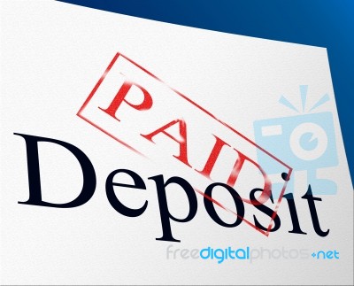 Paid Deposit Shows Part Payment And Advance Stock Image