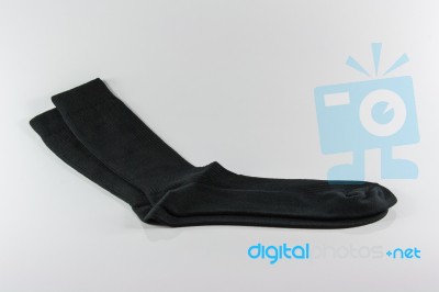 Pair Of Black Socks Stock Photo