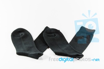 Pair Of Black Socks Stock Photo