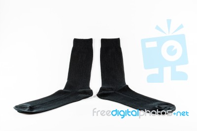 Pair Of Black Socks Stock Photo