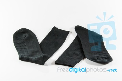 Pair Of Black Socks Stock Photo