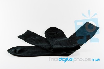 Pair Of Black Socks Stock Photo