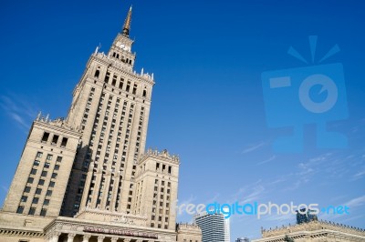 Palace Of Culture And Science In Warsaw Poland Stock Photo