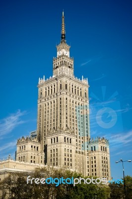 Palace Of Culture And Science In Warsaw Poland Stock Photo