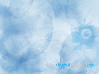 Pale Blue Watercolour Brush Splash Background Stock Photo