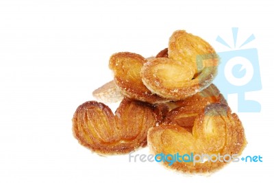 Palmier Cookies On White Stock Photo