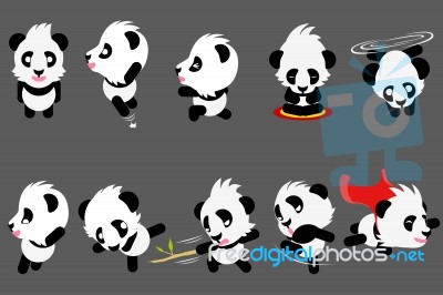 Panda Characters Stock Image