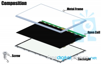 Panel Size 31.5 Television Stock Image