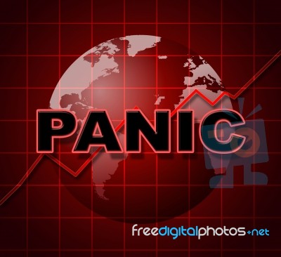 Panic Graph Represents Infograph Anxiety And Diagram Stock Image