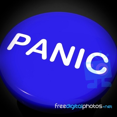 Panic Switch Shows Anxiety Panicking Distress Stock Image