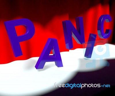 Panic Word Stock Image