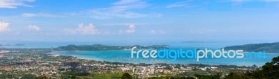 Panorama City And Sea Of Phuket Province Stock Photo