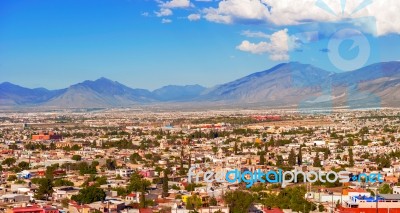 Panorama Of The City Of Saltillo In Mexico Stock Photo