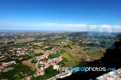 Panoramic From The San Marino D Stock Photo