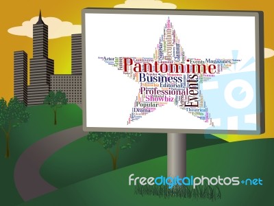 Pantomime Star Represents Stage Theaters And Dramas Stock Image