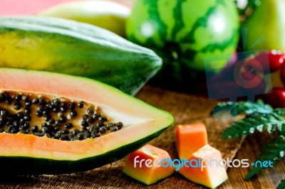 Papaya Stock Photo