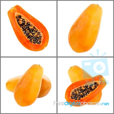 Papaya Collection Stock Photo