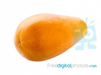 Papaya Isolated On White Stock Photo