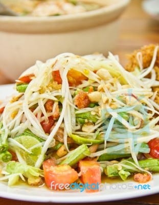 Papaya Salad Stock Photo