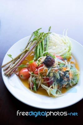 Papaya Salad Stock Photo