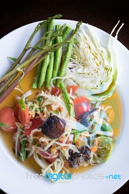 Papaya Salad Stock Photo