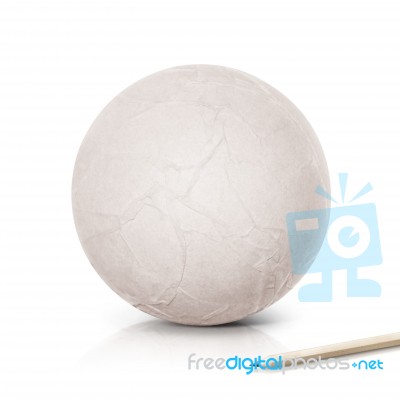 Paper Ball With Pencil Stock Photo