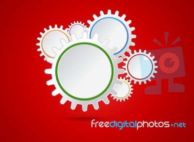 Paper Cogwheel Stock Image