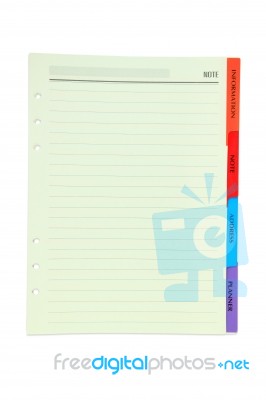 Paper Color Tab Stock Photo