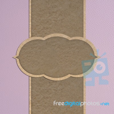 Paper Craft On Leather Texture Stock Photo