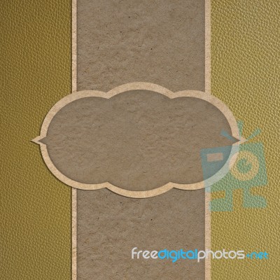 Paper Craft On Leather Texture Stock Photo