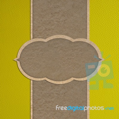 Paper Craft On Leather Texture Stock Photo