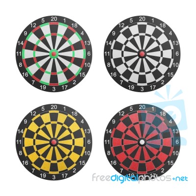 Paper Cut Of Dartboard With Target Icon Is Isolated For Comp Stock Image