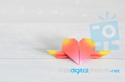 Paper Heart Stock Photo