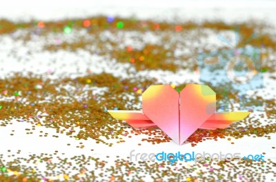 Paper Heart Stock Photo