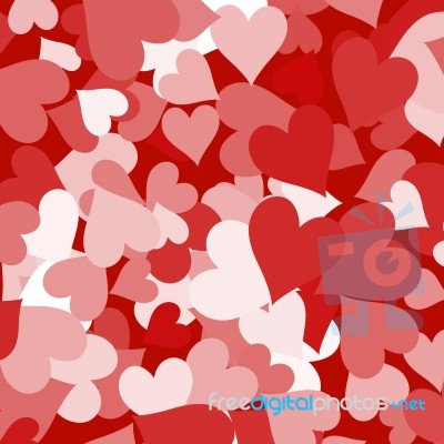 Paper Hearts And Red Background Stock Image